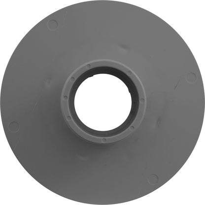 Wall Fitting, 6" dia, 2-3/8"hs, 2"mpt-1-1/2"s, Lt Gray
