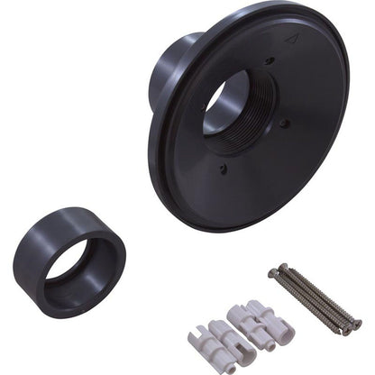 Accesorio de pared, diámetro de 6", tamaño de orificio de 2-3/8", deslizamiento de 2", gris oscuro