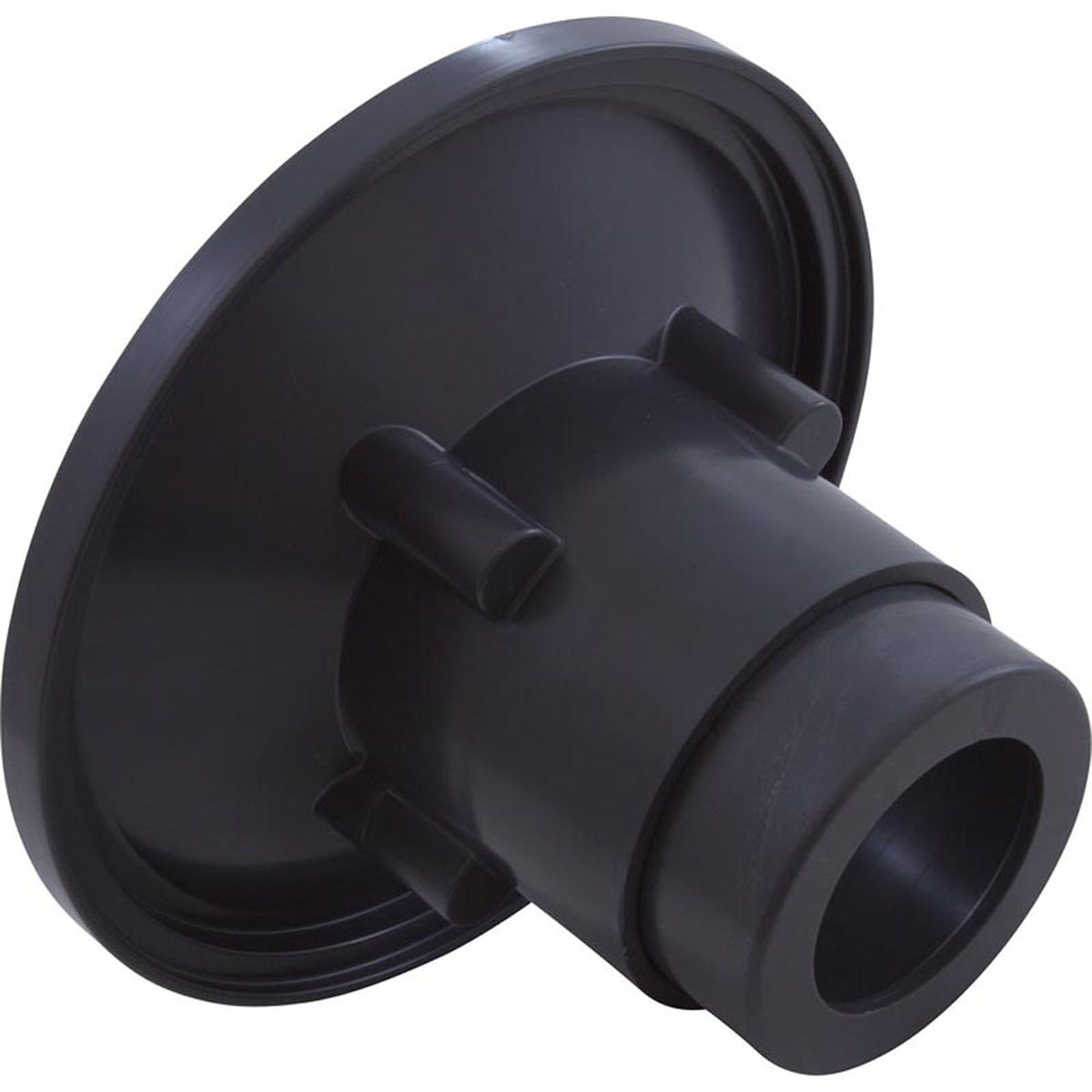 Wall Fitting, 6" dia, 2-3/8" Hole Size, 2" Slip, Dark Gray