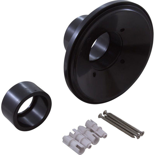 Wall Fitting, 6" dia, 2-3/8" Hole Size, 2" Slip, Black