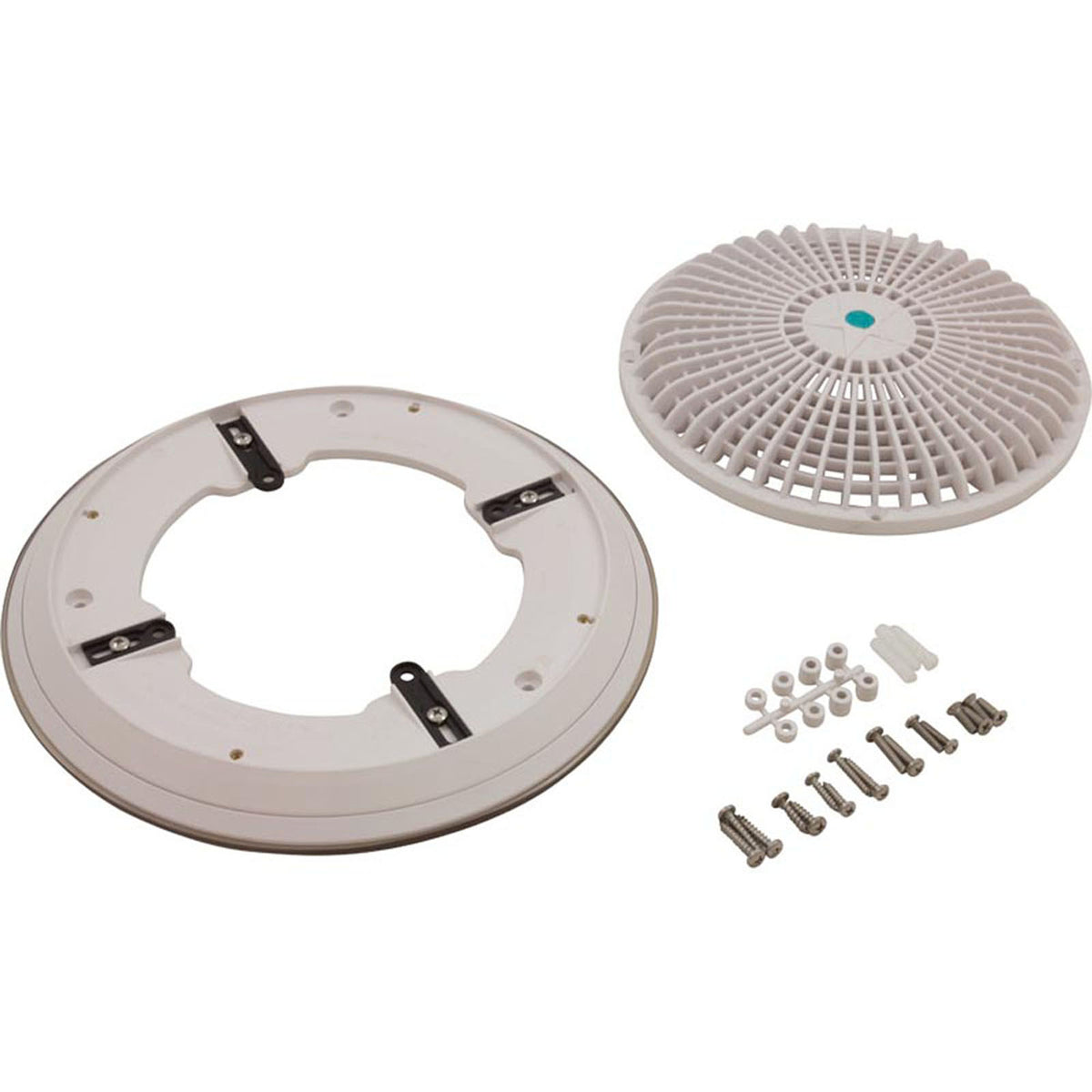 Main Drain Grate, Retro 10" Round, Universal, White