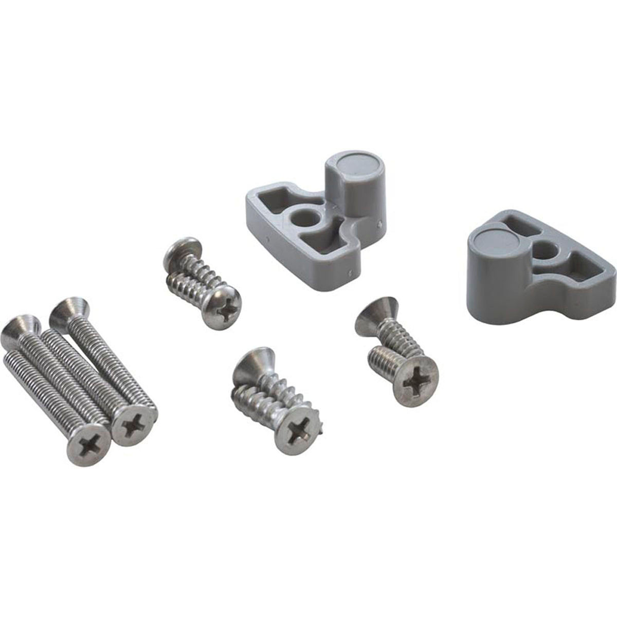 Main Drain Grate, Retro 8" Rnd, Sumpless, w/Hardware, Lt Gry