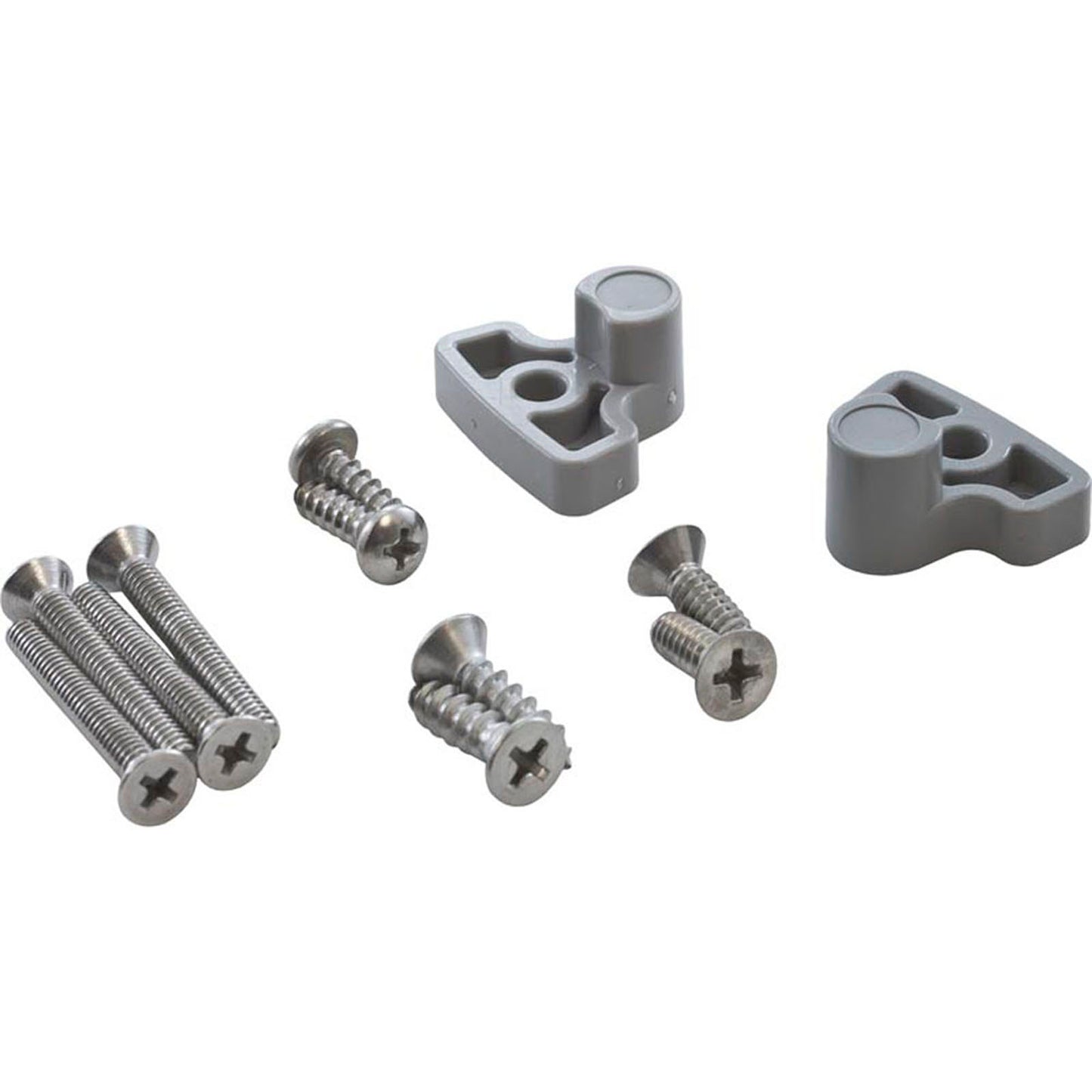 Main Drain Grate, Retro 8" Rnd, Sumpless, w/Hardware, Lt Gry