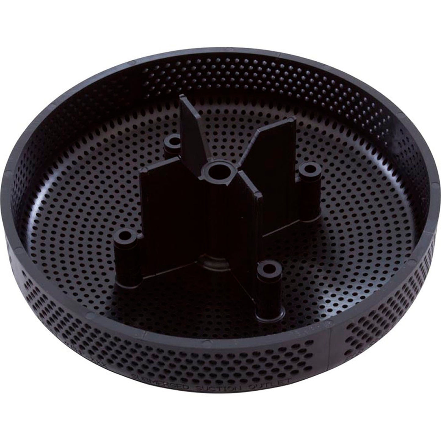 Main Drain Grate, Retro 8" Rnd, Sumpless, w/Hardware, Blk