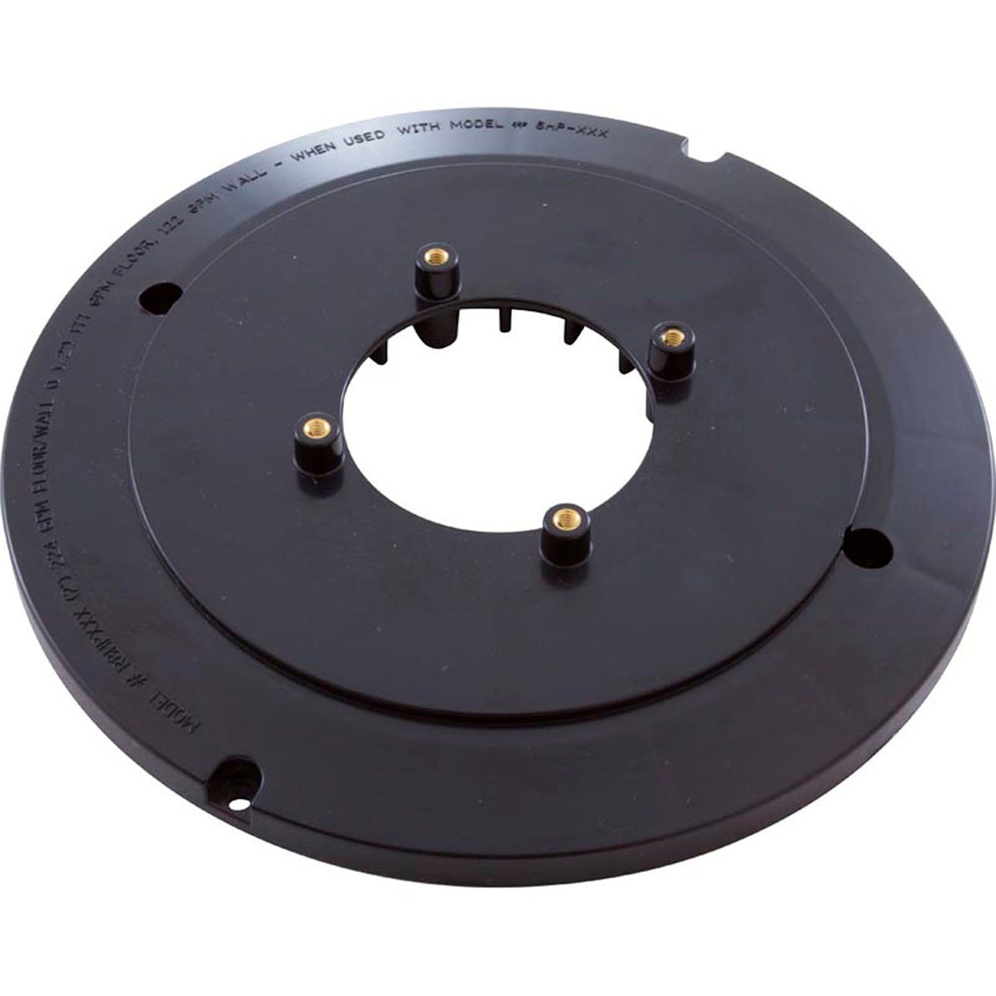 Main Drain Grate, Retro 8" Rnd, Sumpless, w/Hardware, Blk