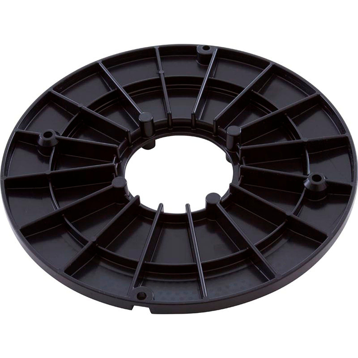 Main Drain Grate, Retro 8" Rnd, Sumpless, w/Hardware, Blk