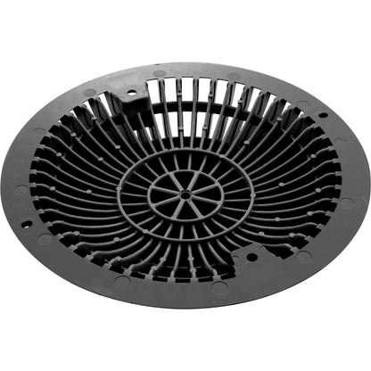 Main Drain Grate, Retro 8" Round, MoFlow, w/Hardware, Dark Gray
