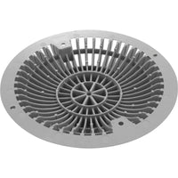 Main Drain Grate, Retro 8" Round, MoFlow, w/Hardware, Light Gray
