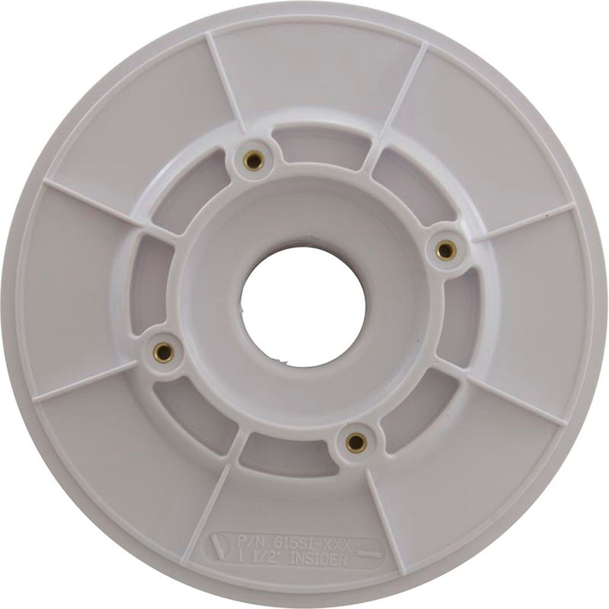 Wall Fitting, Aquastar, 6"dia, 1-1/2" Slip-Insider, White
