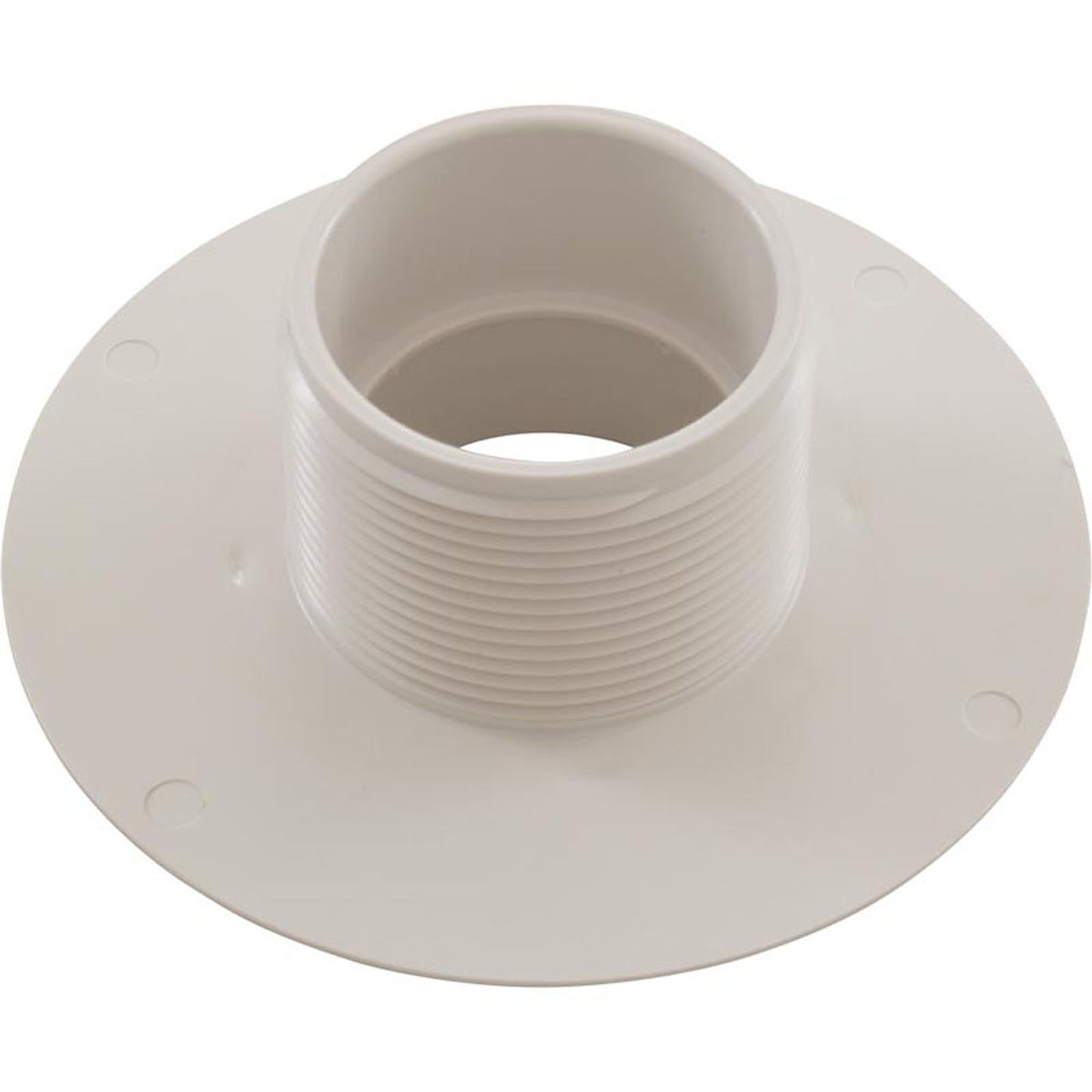 Wall Fitting, Aquastar, 6"dia, 2-1/2"mpt x 2"s, White