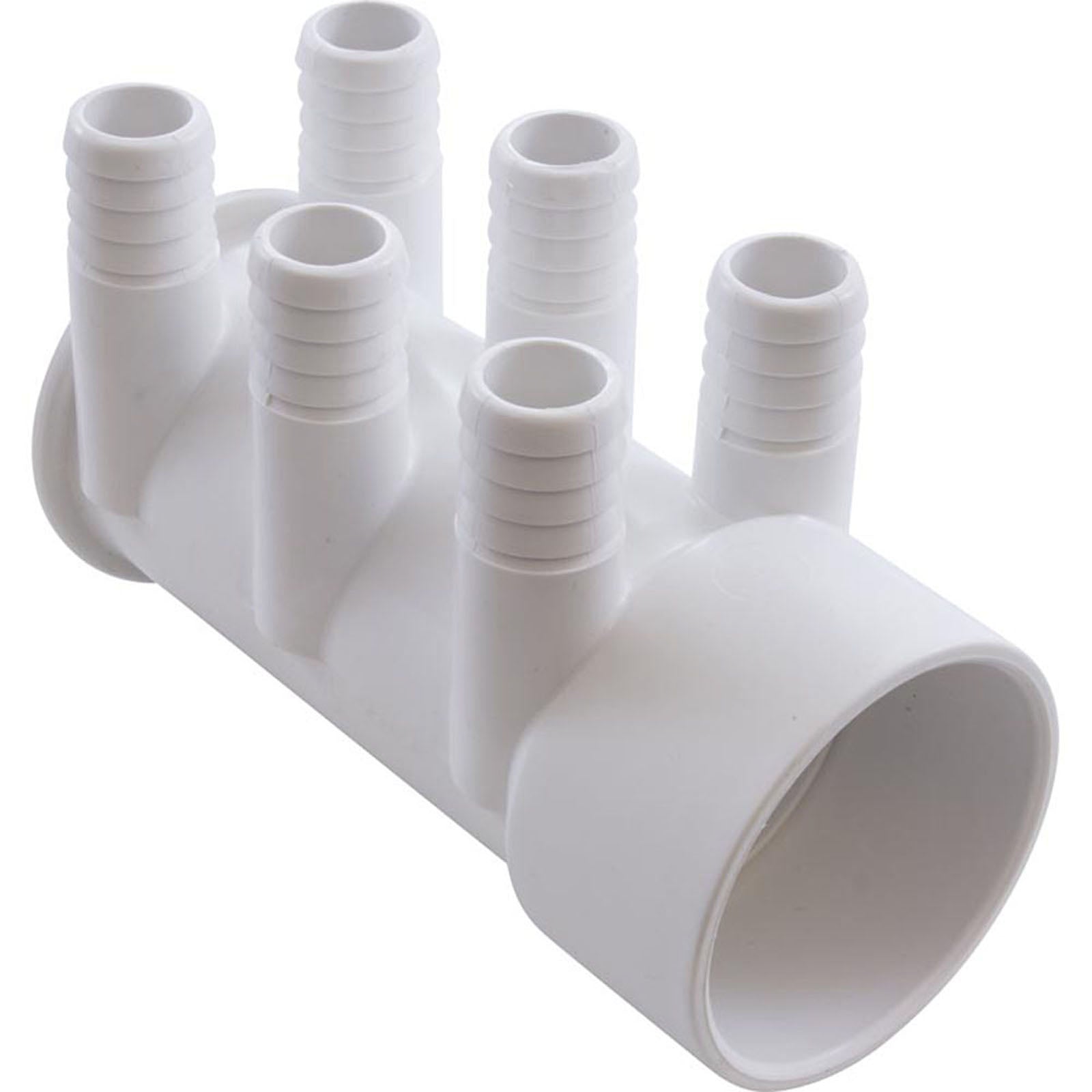 Manifold, 3/4" Barb, 6 Port, 2" Slip x Dead End