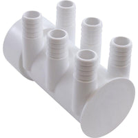 Manifold, 3/4" Barb, 6 Port, 2" Slip x Dead End