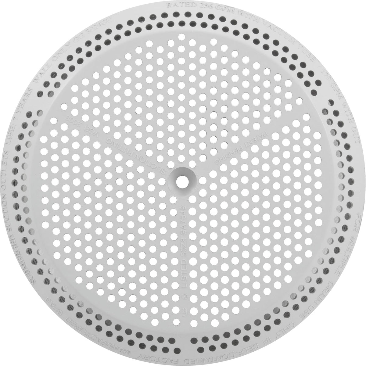 Suction Cover, BWG/GG, 4-7/8", 179/256 gpm, White