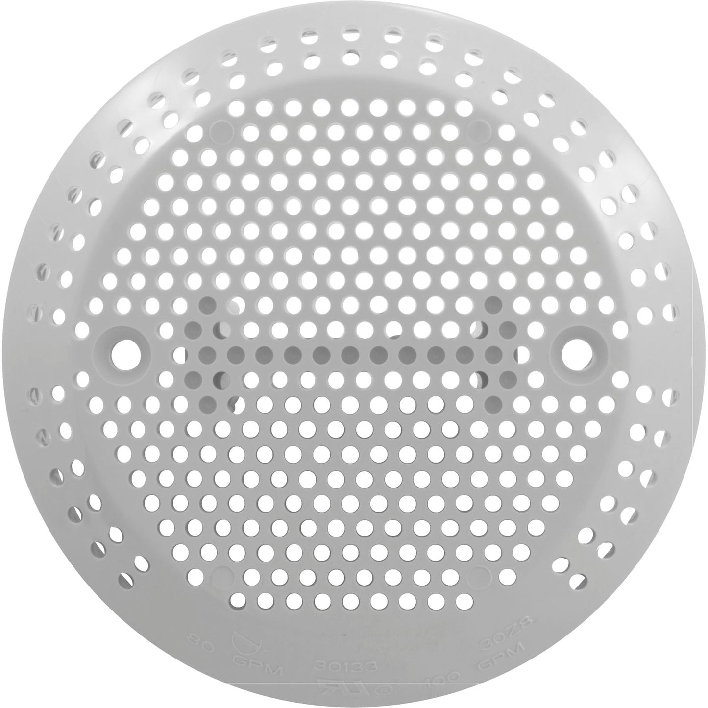 Couvercle d'aspiration, BWG, 3-3/4", 100 gpm, blanc, bain seulement