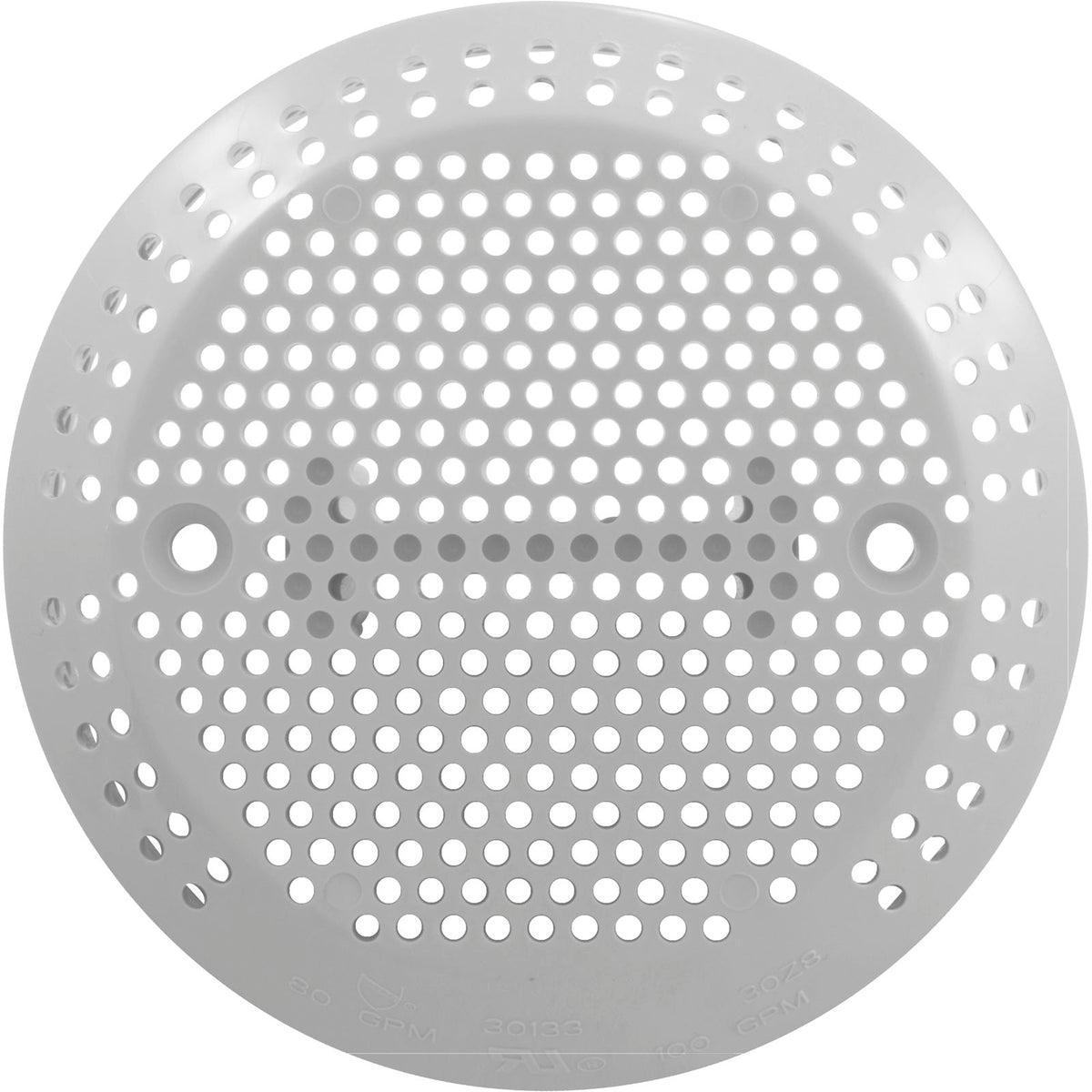 Suction Cover, BWG, 3-3/4", 100gpm, White, Bath Only