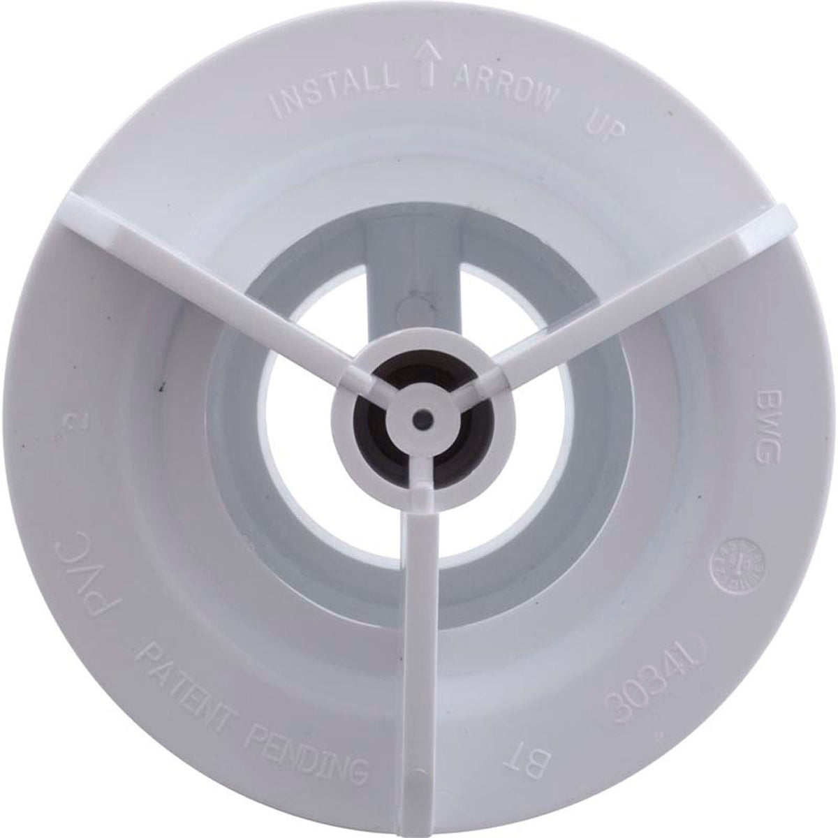 Wall Fitting, BWG/BWG Suction Assembly, 3-5/8"hs, 2"spg, White