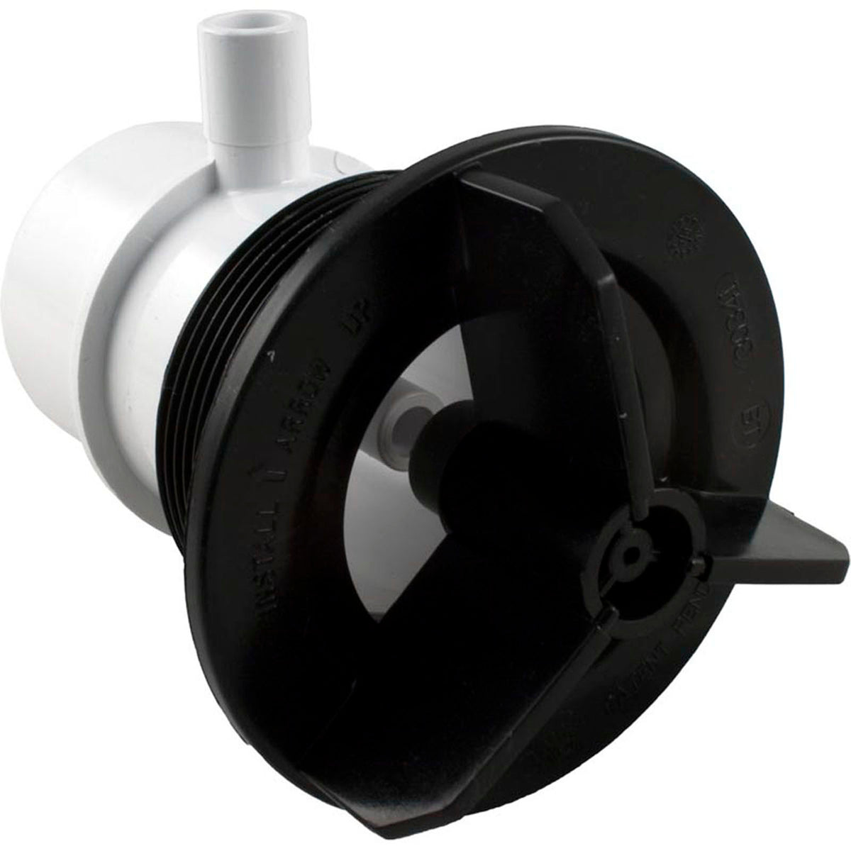 Wall Fitting, BWG/BWG Suction Assembly, 3-5/8"hs, 2-1/2"spg, Blk