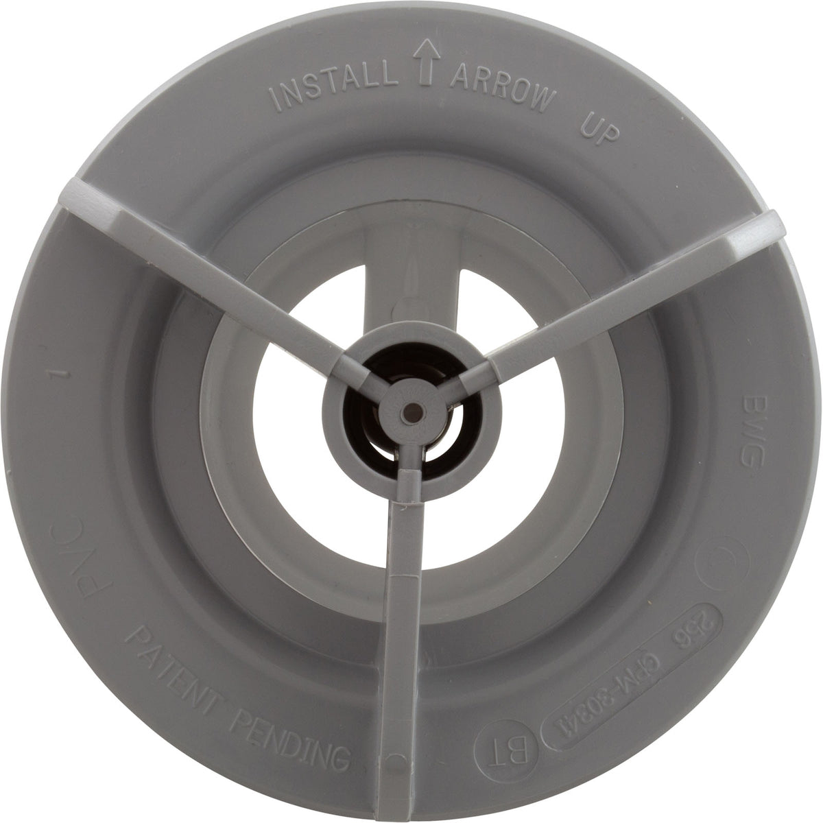 Wall Fitting, BWG/GG Suction Assembly, 3-5/8"hs, 2"spg, Gray