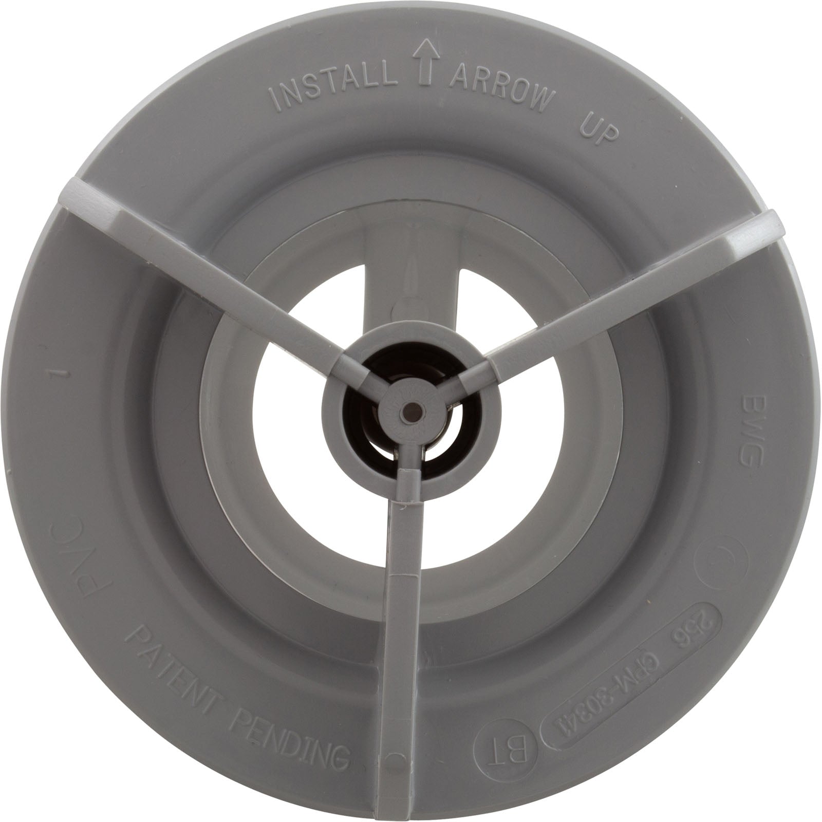 Wall Fitting, BWG/GG Suction Assembly, 3-5/8"hs, 2"spg, Gray