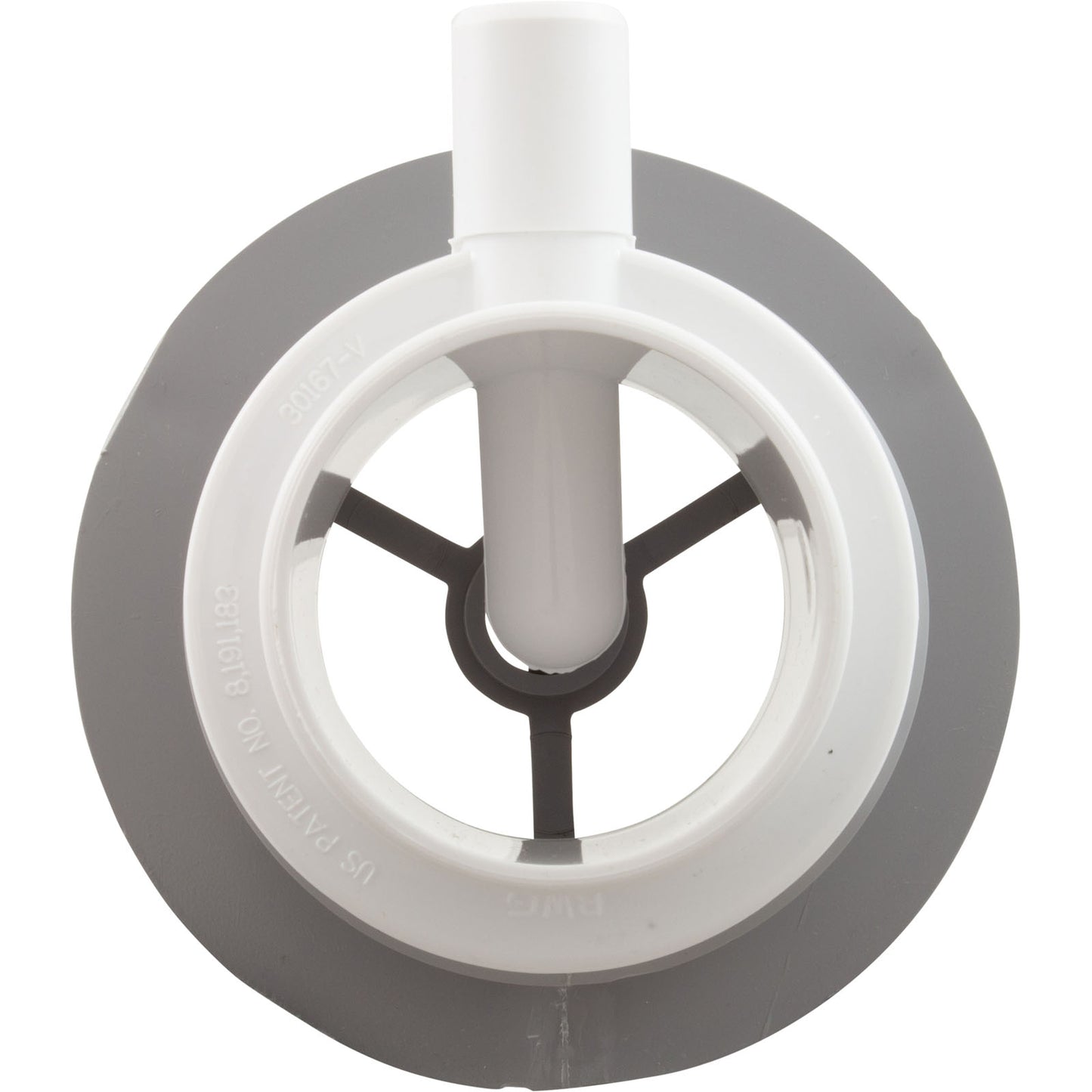 Accesorio de pared, conjunto de succión BWG/GG, 3-5/8" de alto, 2" de espiga, gris