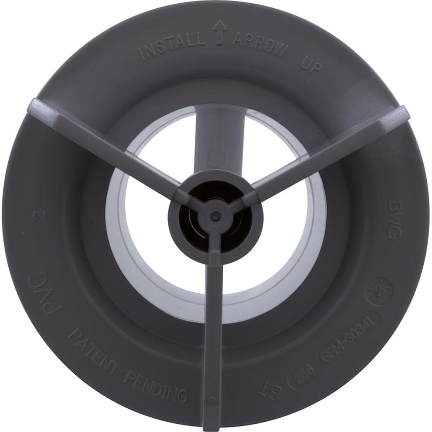 Accesorio de pared, conjunto de succión BWG/BWG, 3-5/8" de alto, 2-1/2" de espiga, gris