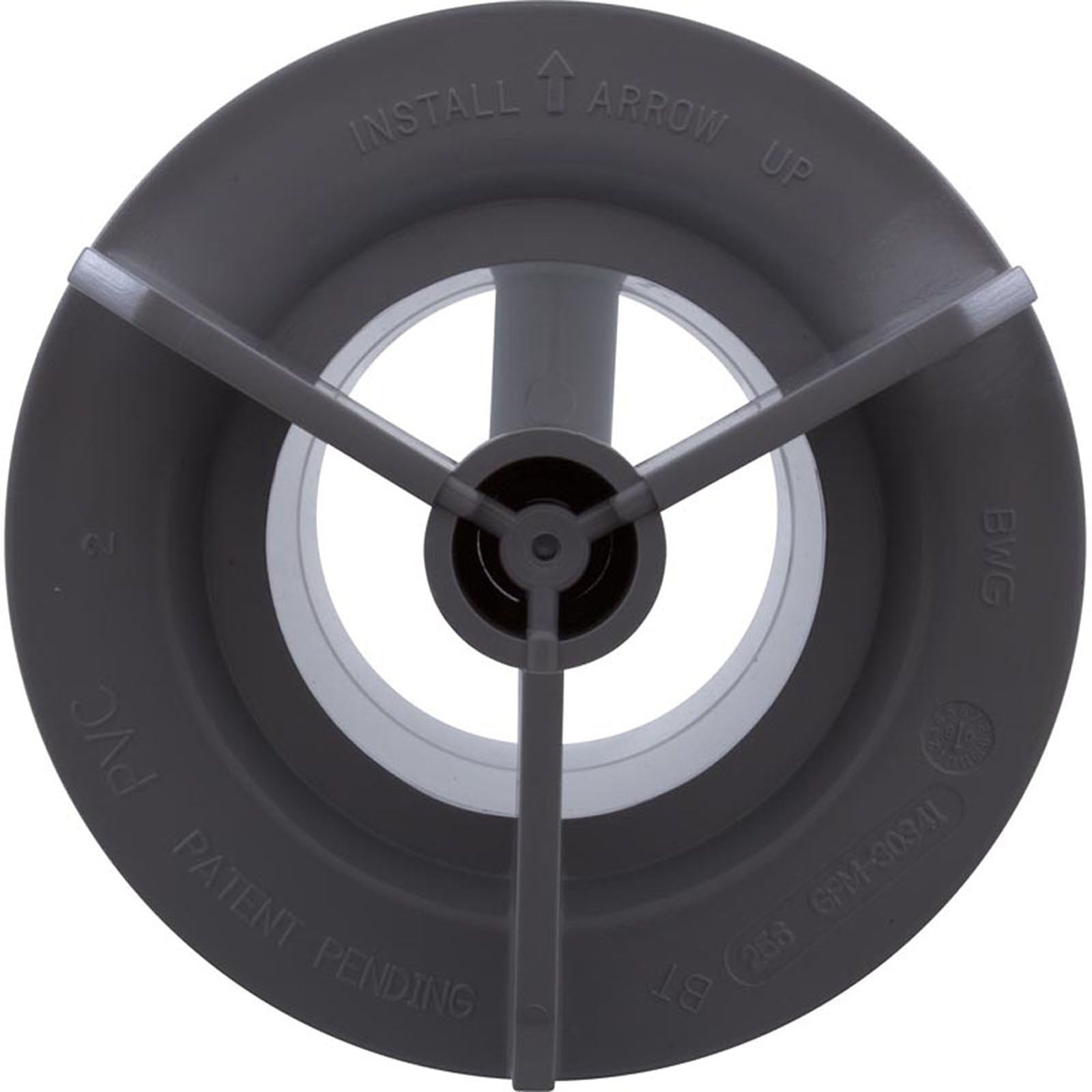 Wall Fitting, BWG/BWG Suction Assembly, 3-5/8"hs, 2-1/2"spg, Gray