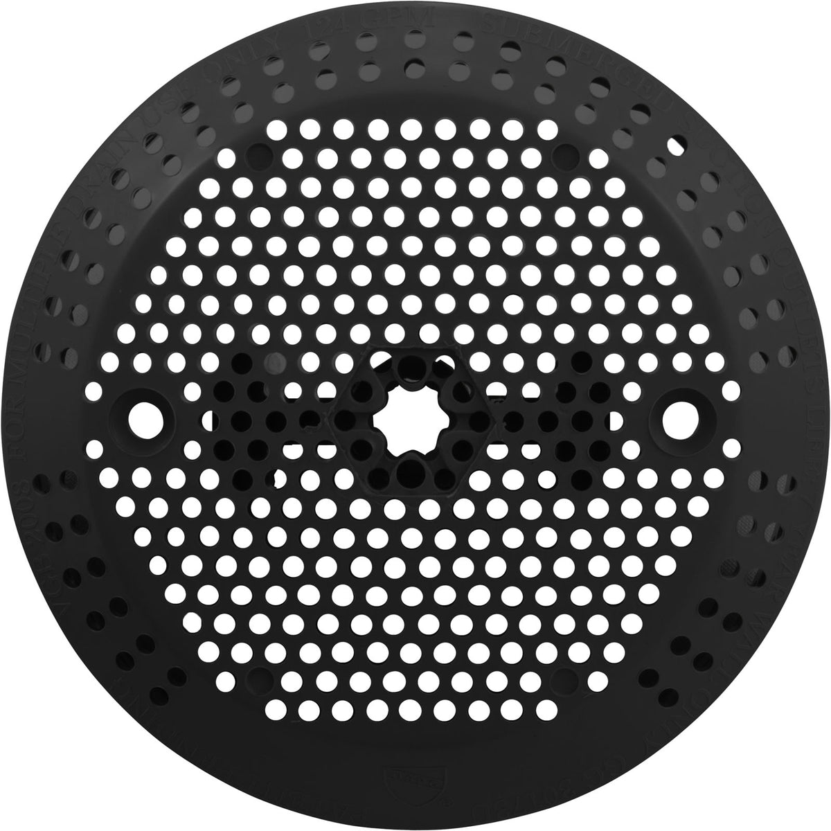 Suction Cover, BWG/GG, 3-3/4", 124 gpm, Black, w/Screws