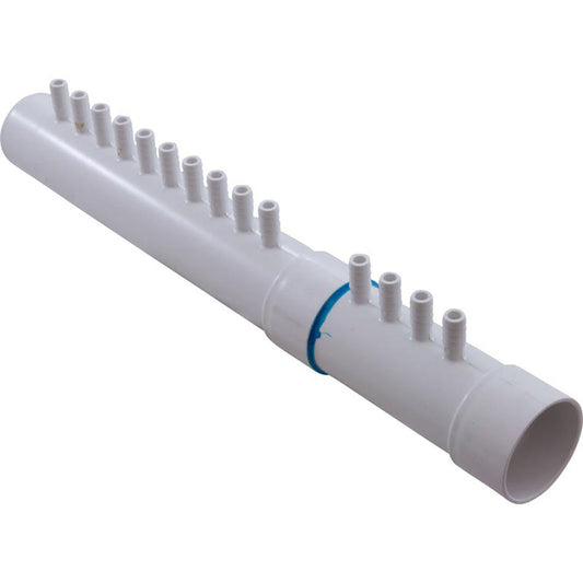 Collecteur, cannelé 3/8", 14 ports, extrémité sans issue, robinet 1-1/2"