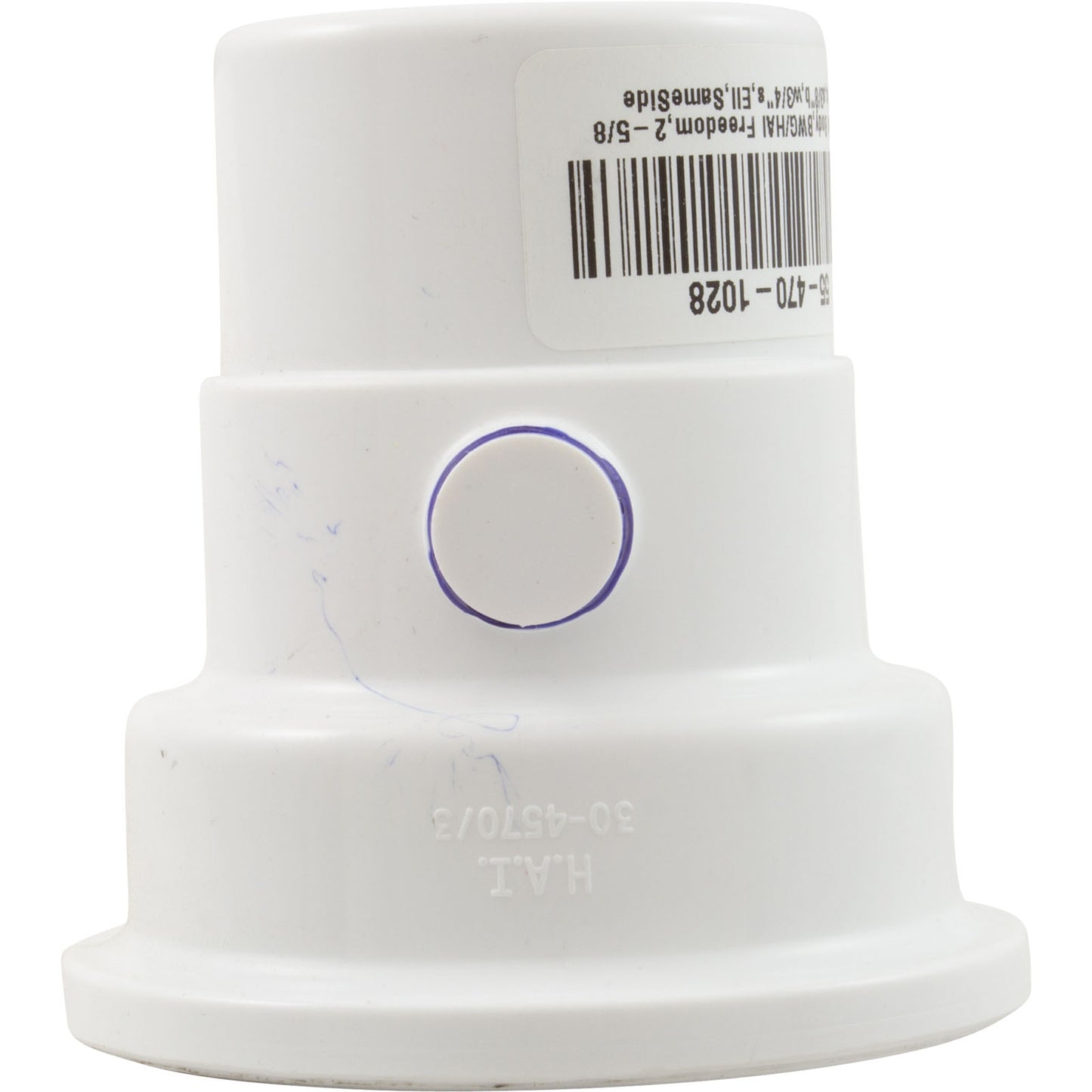 Cuerpo de chorro, BWG/HAI Freedom, 2-5/8" de alto, a 3/8" de ancho, 3/4" de largo, codo, mismo lado