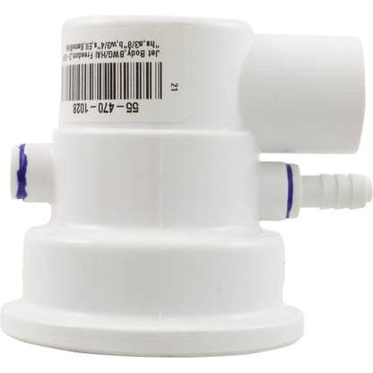 Cuerpo de chorro, BWG/HAI Freedom, 2-5/8" de alto, a 3/8" de ancho, 3/4" de largo, codo, mismo lado