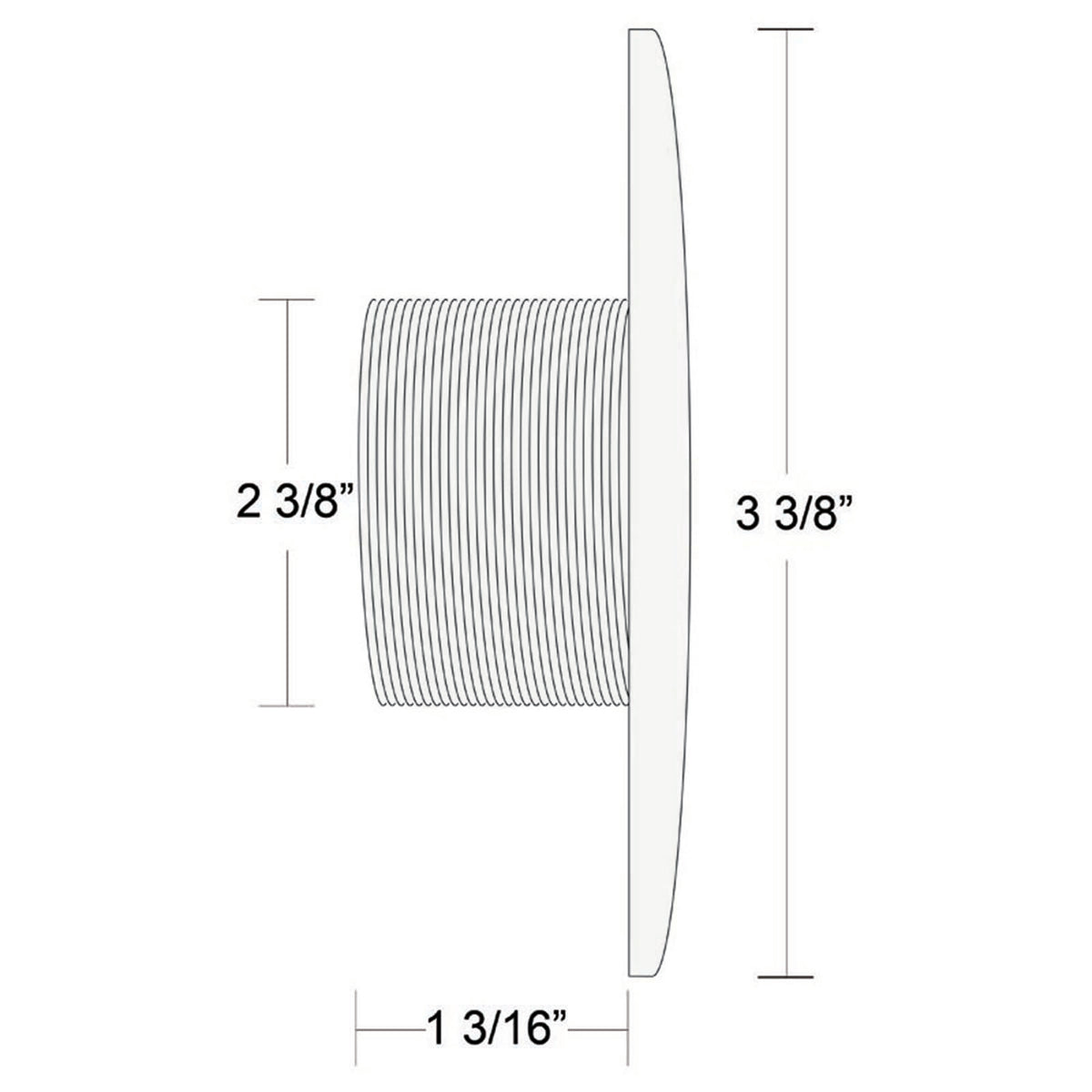 Wall Fitting, BWG/HAI Hydro Jet/Strip Skimmer, 2-3/8"hs, Wht