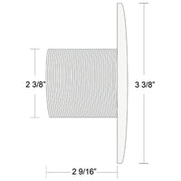 Wall Fitting, BWG/HAI Hydro Jet, 2-9/16"l, 2-3/8"hs, Long, White