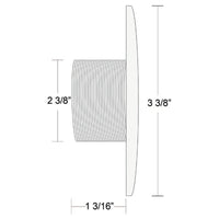 Wall Fitting, BWG/HAI Hydro Jet, 2-3/8"hs, Gry