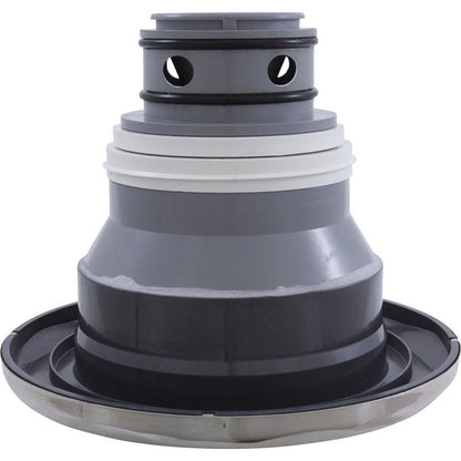 Jet Intl, CMP Jumbo, 7-1/2"fd, Massage, Scalloped, SS/Dk Gry