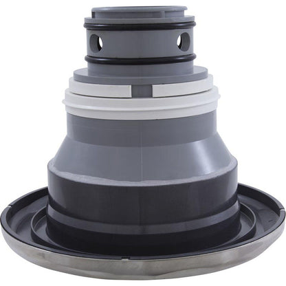 Jet Intl, CMP Jumbo, 7-1/2"fd, Massage, Scalloped, SS/Dk Gry