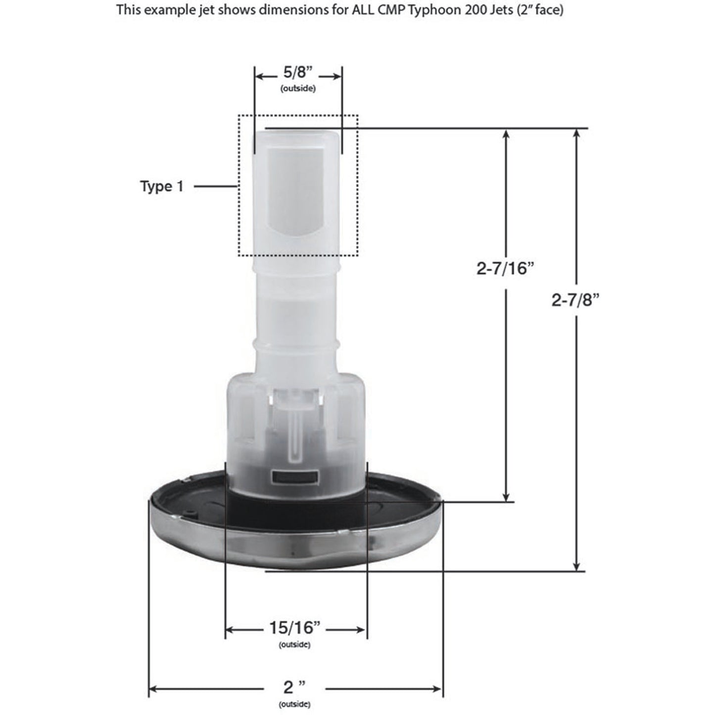 Jet Intl, CMP Typhoon 200, 2"fd, Dir, Textured Scal, Gry