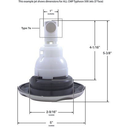 Jet Intl, CMP Typhoon 500, 5"fd, Roto, Scal, SS/Graph Gry