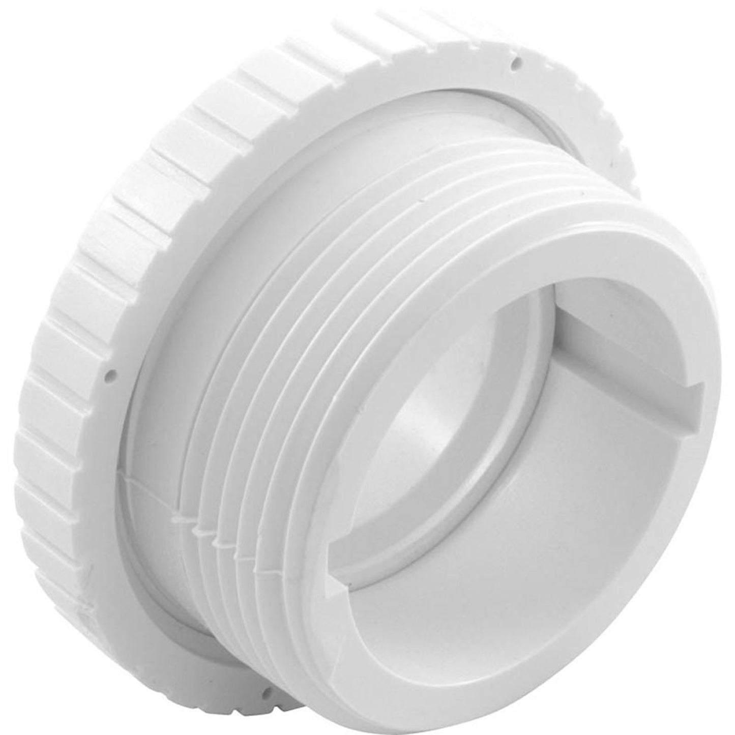Raccord à œil, CMP, 1-1/2"mpt, 2-3/8fd, 1"orifice, blanc