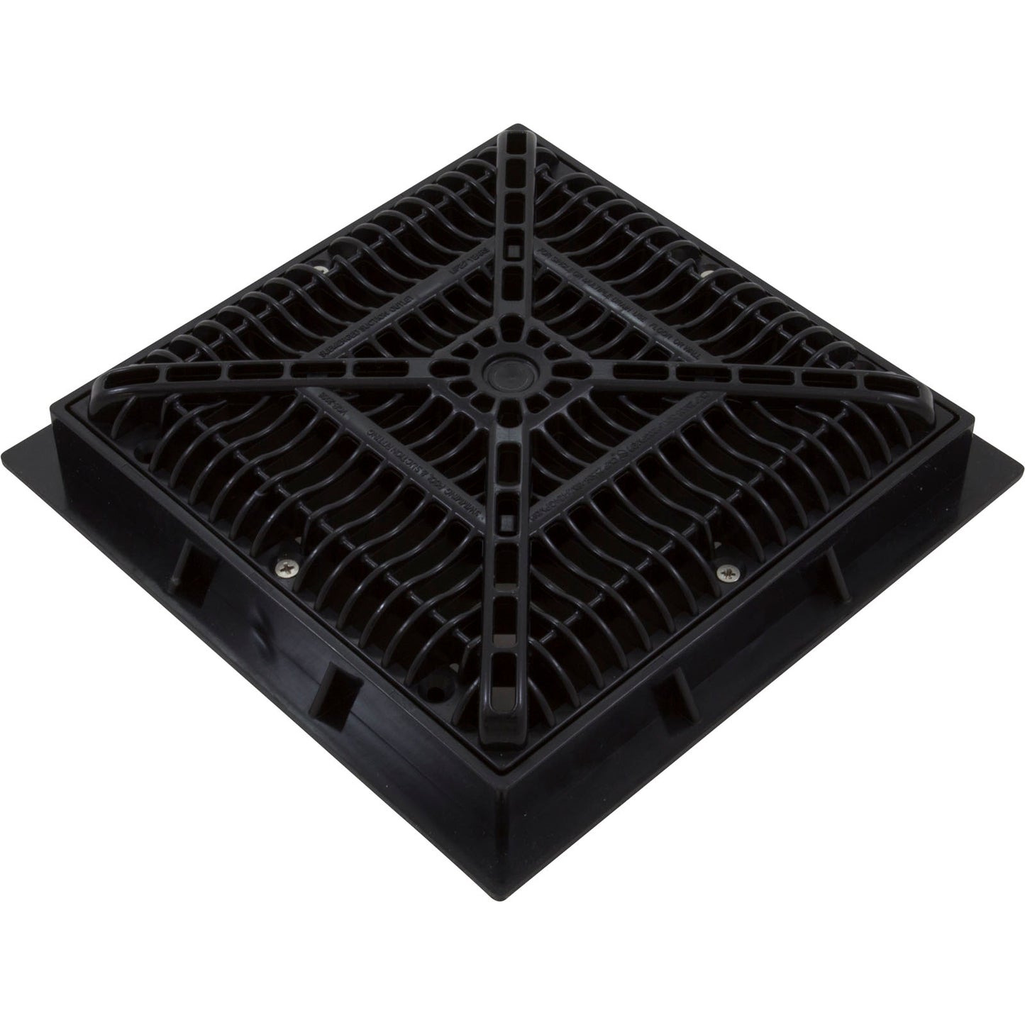 Main Drain Frame, CMP, 9" x 9", Black, w/ Gate