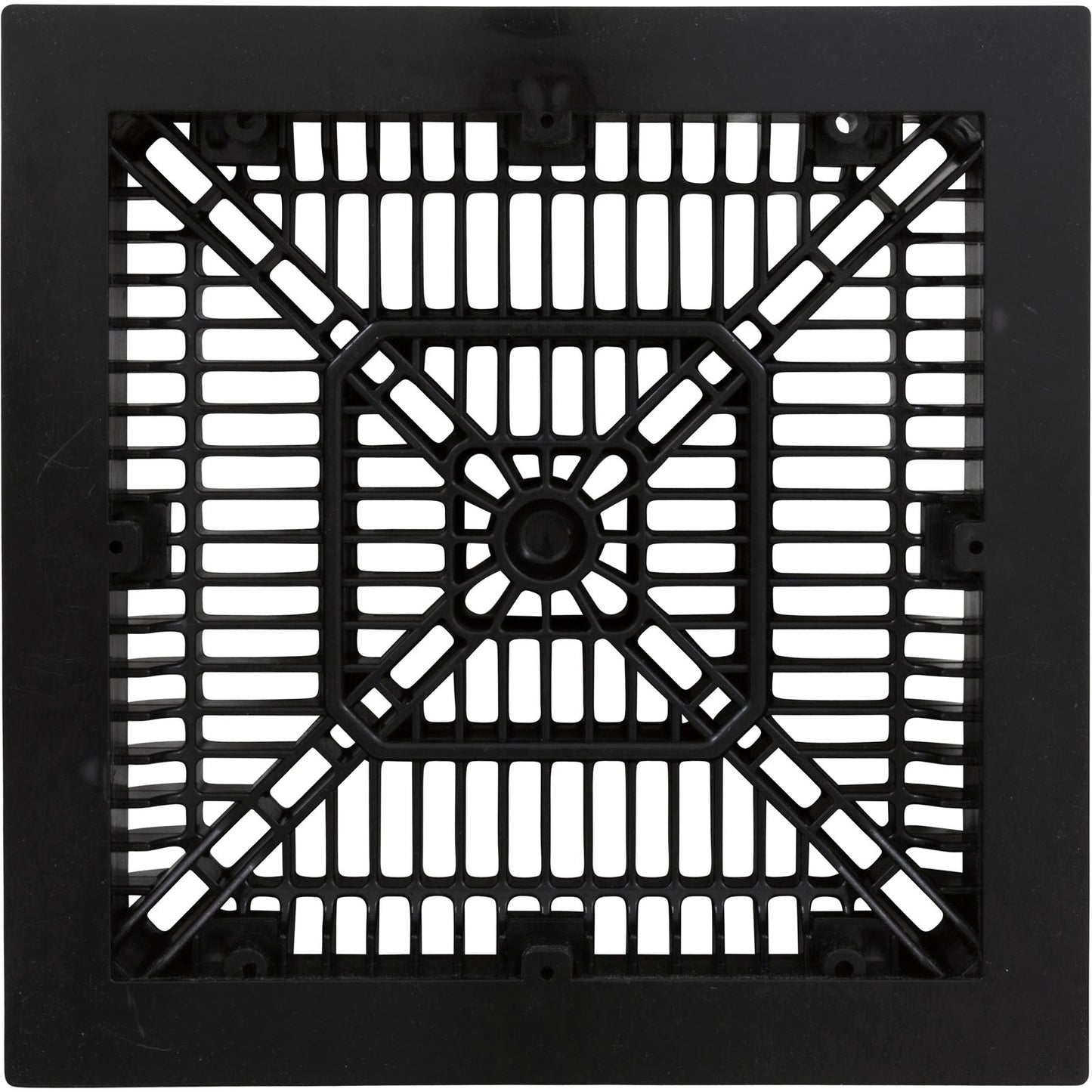 Main Drain Frame, CMP, 9" x 9", Black, w/ Gate