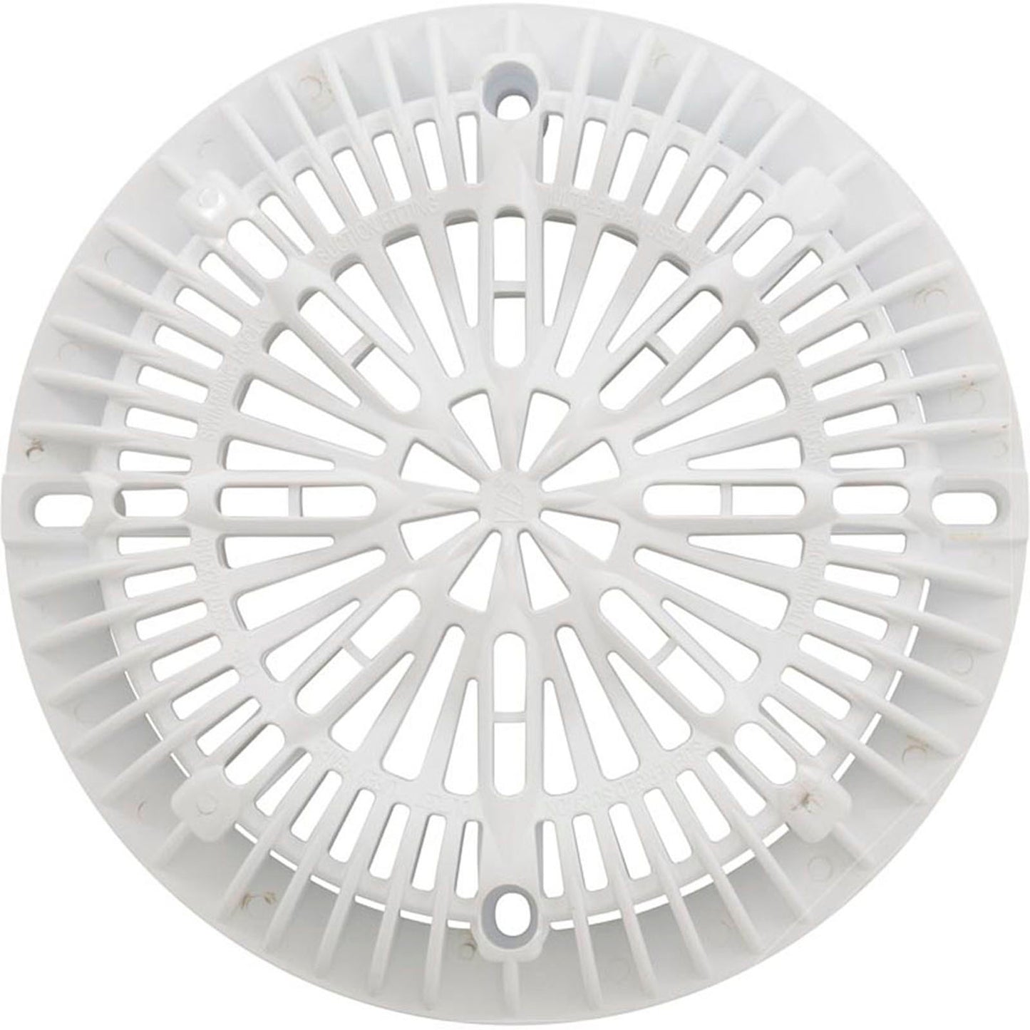 Main Drain Cover, CMP Galaxy, 8", White, w/ Screw Kit