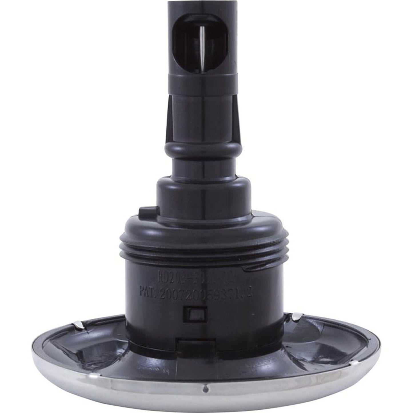 Jet Intl, RD Quantum, 3-3/8"fd, Twin Roto, solide, inox/noir, filetage