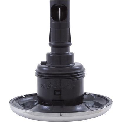 Jet Intl, RD Quantum, 3-3/8"fd, Twin Roto, solide, inox/noir, filetage