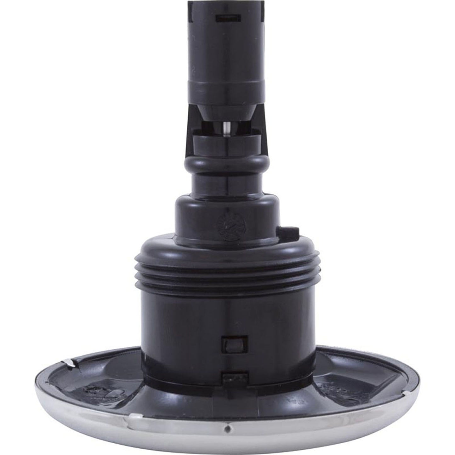 Jet Intl, RD Quantum, 3-3/8"fd, Twin Roto, solide, inox/noir, filetage