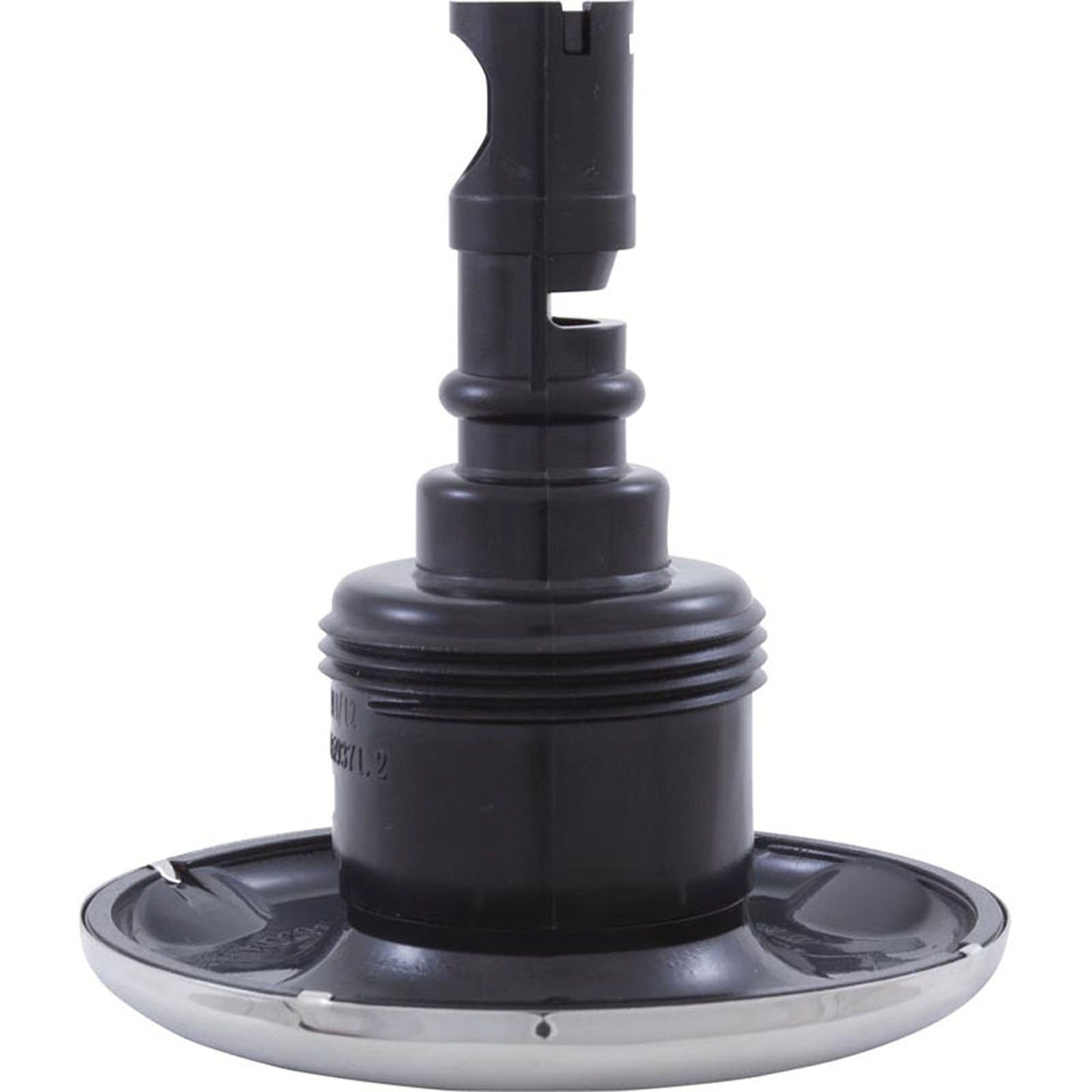 Jet Intl, RD Quantum, 3-3/8"fd, Twin Roto, solide, inox/noir, filetage