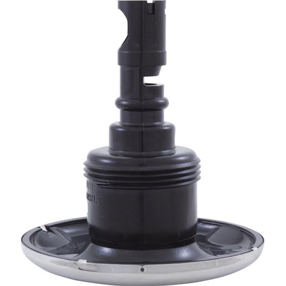 Jet Intl, RD Quantum, 3-3/8"fd, Twin Roto, solide, inox/noir, filetage