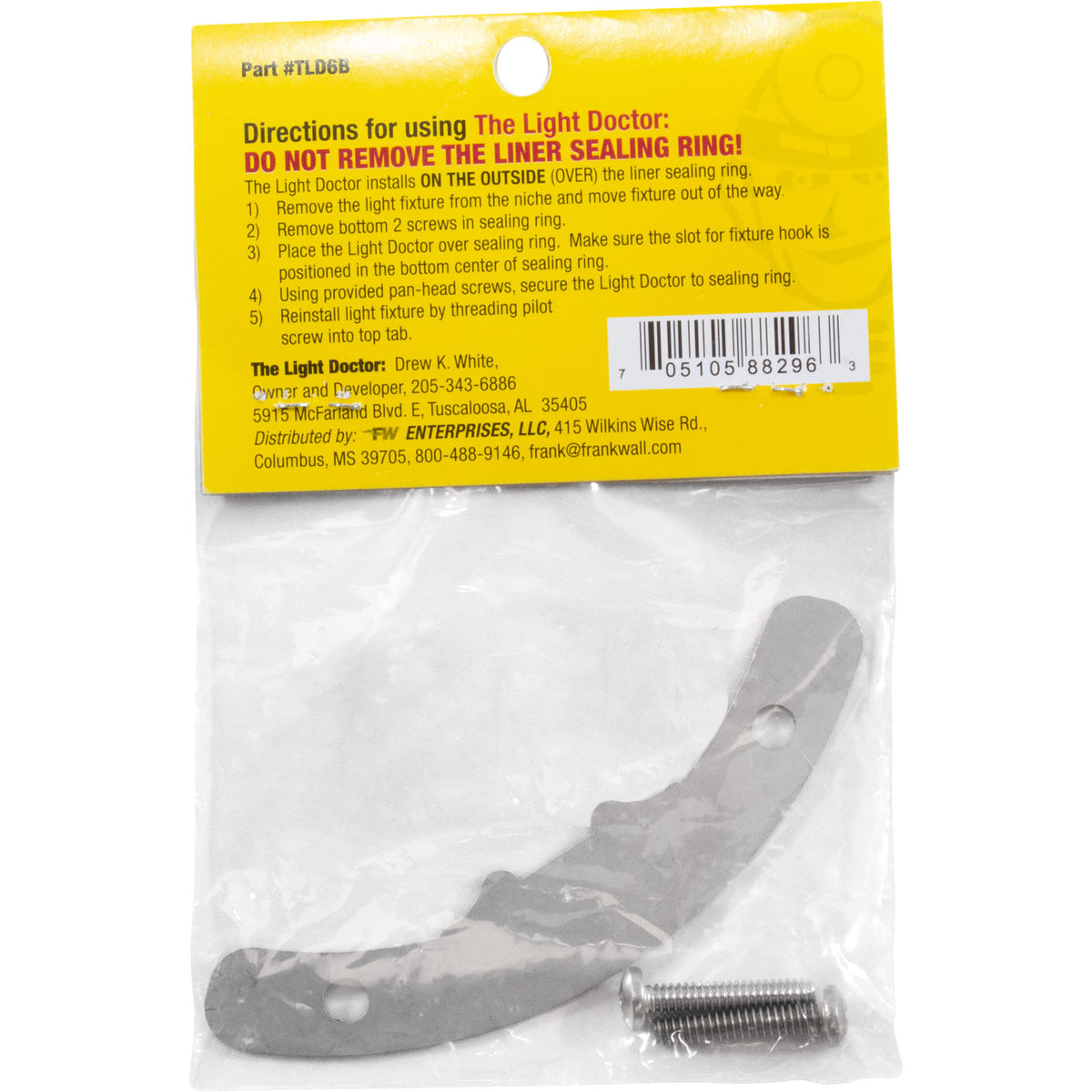 Repair Kit, Light Doctor, 6 Hole Light Niche, Bottom