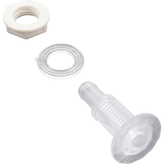 Lente de luz, paso de agua, 1" fd, 1/2" hs, con tuerca y junta