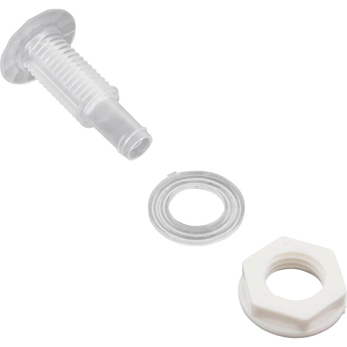 Lente de luz, paso de agua, 1" fd, 1/2" hs, con tuerca y junta