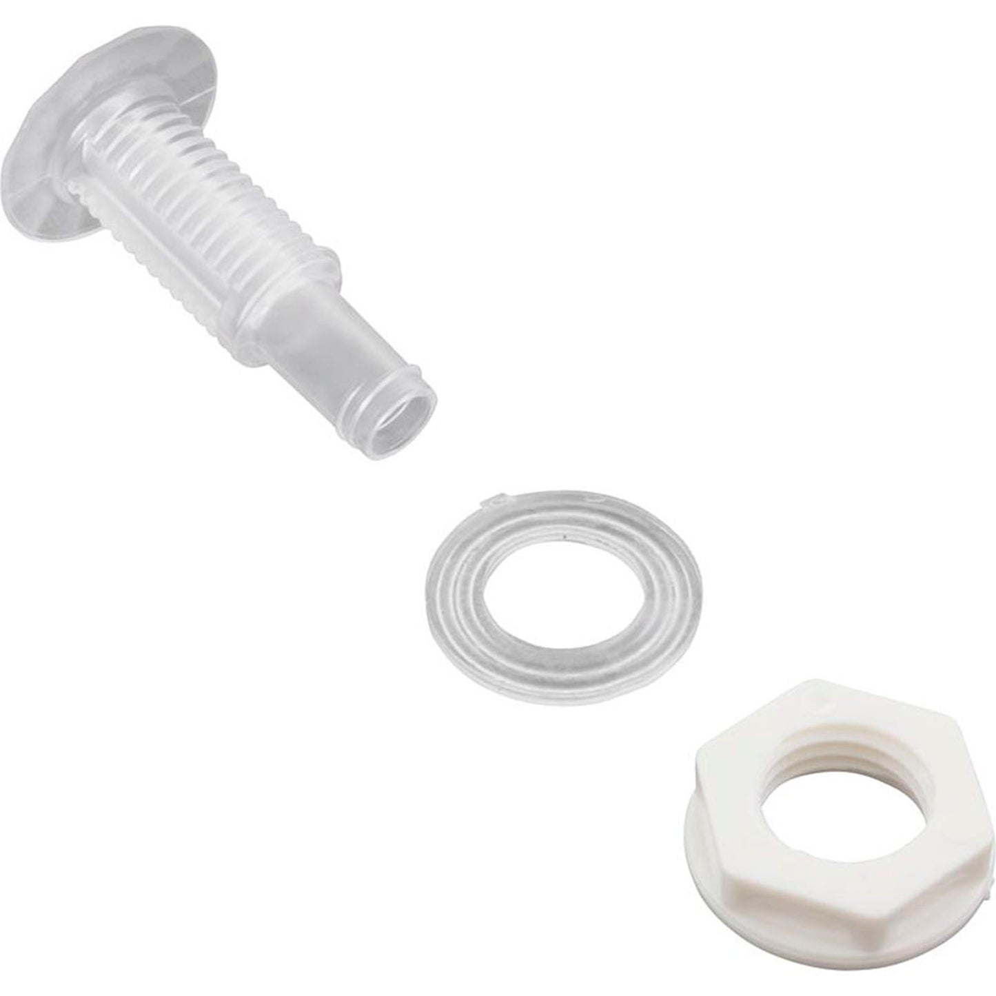 Lente de luz, paso de agua, 1" fd, 1/2" hs, con tuerca y junta